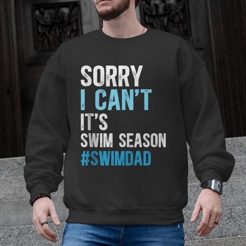 Swim Season Swim Dad Of A Swimmer Father Swimming Dad Men Graphic Sweatshirt - SwimGear Co