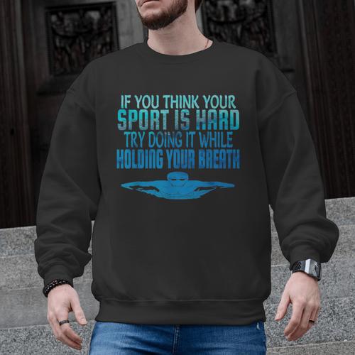 Swim Swimmer Tshirt Swimming Shirt Sport Practice Tee Men Graphic Sweatshirt - SwimGear Co