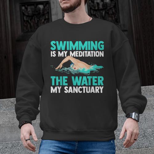 Swim Swimmers Swimming Men Graphic Sweatshirt - SwimGear Co