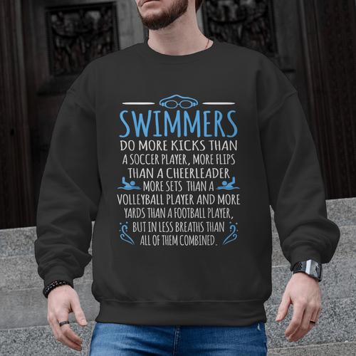 Swimmers Facts Swimming Swim Coach Men Women Graphic Small Men Graphic Sweatshirt - SwimGear Co