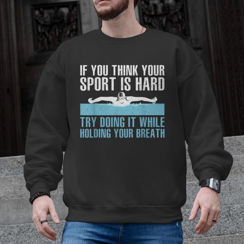 Swimming Art For Men Women Swimmer Swim Coach Training Men Graphic Sweatshirt - SwimGear Co