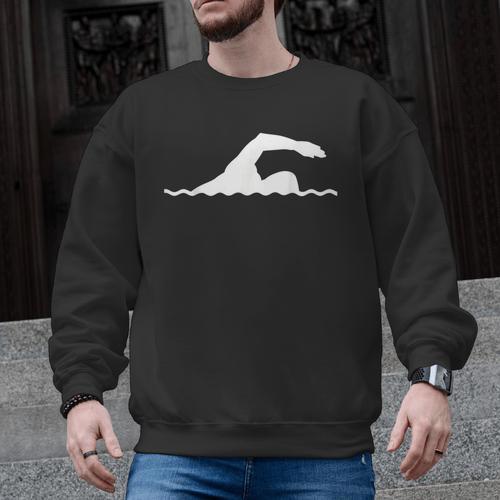 Swimming Float Men Graphic Sweatshirt - SwimGear Co