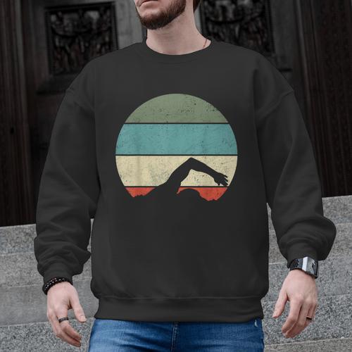 Swimming Men Graphic Sweatshirt - SwimGear Co