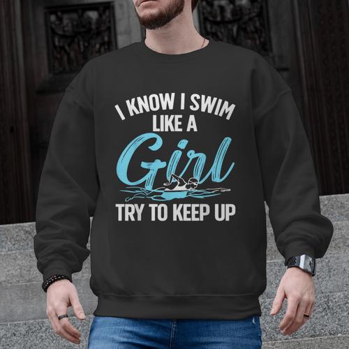Swimming For Men Women Kids Swimmer Swim Lovers Men Graphic Sweatshirt - SwimGear Co