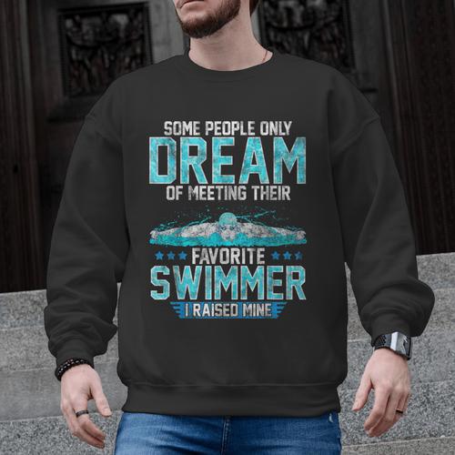 Swimming Parent Swimmer Mom Dad My Favorite Swim Meet Men Graphic Sweatshirt - SwimGear Co
