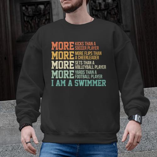 Swimming Saying Swim Swimmer Men Graphic Sweatshirt - SwimGear Co