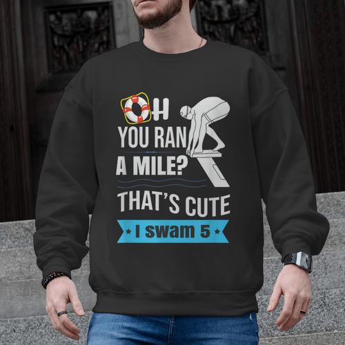 Swimming Saying For Swimmers Men Graphic Sweatshirt - SwimGear Co