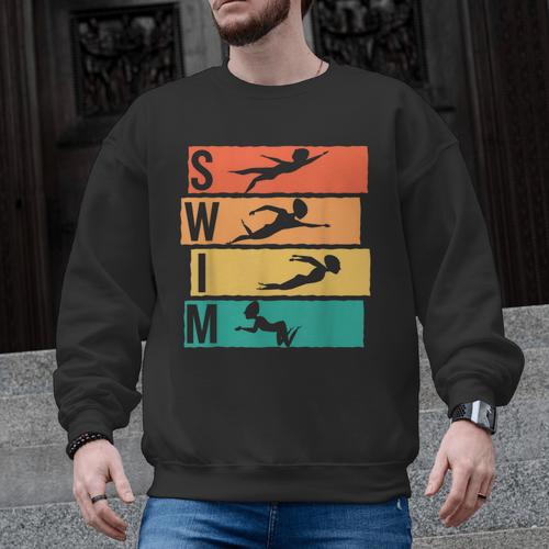 Swimming Swim Men Graphic Sweatshirt - SwimGear Co