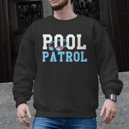 Swimming Swimmer Swim Pool Patrol Coach Dad Men Graphic Sweatshirt - SwimGear Co