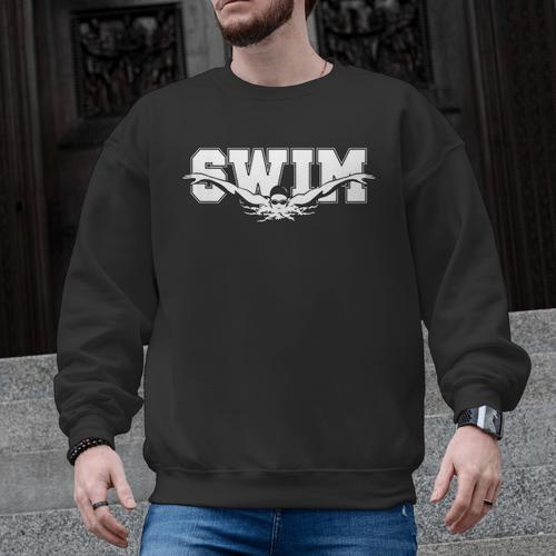 Swimming For Swimmers Competitive Athletes Men Graphic Sweatshirt - SwimGear Co