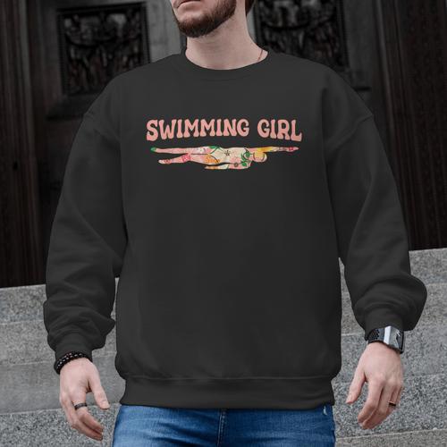 Swimming Swimming Water Sports Swimmer Men Graphic Sweatshirt - SwimGear Co