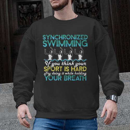 Synchronized Swimming Shirt Synchro Swimmer Artistic Men Graphic Sweatshirt - SwimGear Co