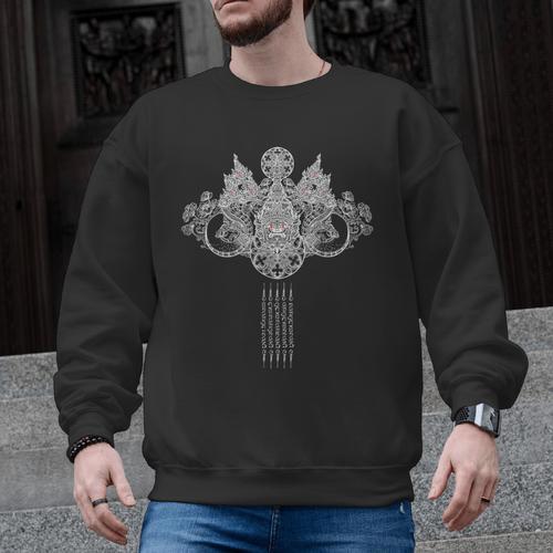 Thai Sak Yant Tattoo Muay Thai Art Men Graphic Sweatshirt - Nak Muay Co.
