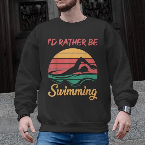 Water Rat Water Sports Hobby Swimming Club Swimming Men Graphic Sweatshirt - SwimGear Co