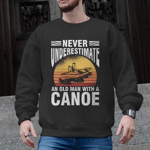Women's Canoe Old Man Men Graphic Sweatshirt - Paddle Life