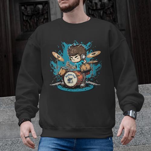 Women's Drum Set Drumming Drummers Drum Kits Music Men Graphic Sweatshirt - Downbeat Supply