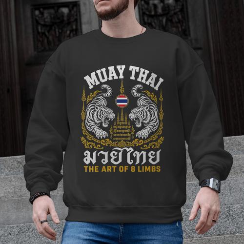 Women's Muay Thai The Art Of 8 Limbs Martial Arts Tigers Men Graphic Sweatshirt - Nak Muay Co.