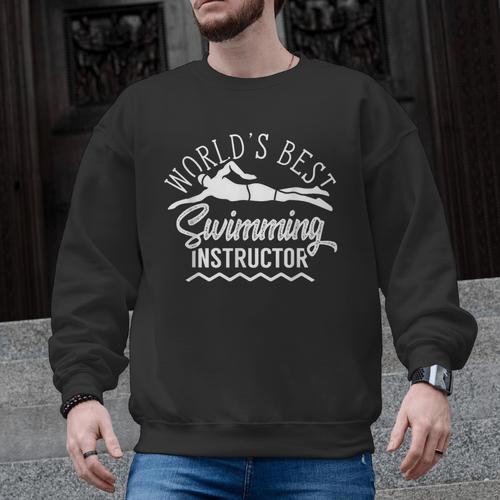 World's Best Swimming Instructor Teacher Coach Swim Men Women Kids Men Graphic Sweatshirt - SwimGear Co