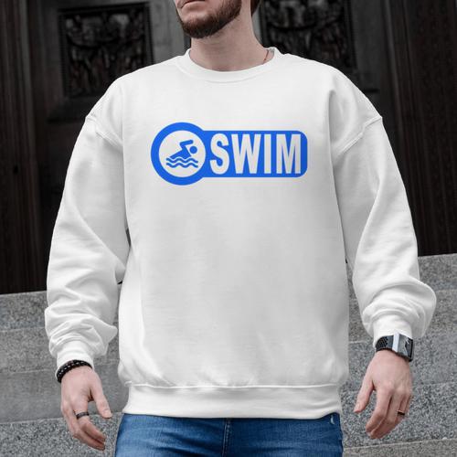 2 Sided Print Swimming Teacher Swim Instructor Swim Lessons Men Graphic Sweatshirt - SwimGear Co