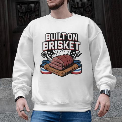 4th July BBQ Dad American Flag Brisket Smoke Men Graphic Sweatshirt - BBQ Dad Merch