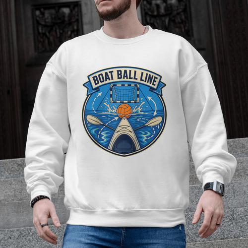 Boat Ball LINE Kayak Polo Canoe Team Raglan Baseball Tee Men Graphic Sweatshirt - Paddle Life