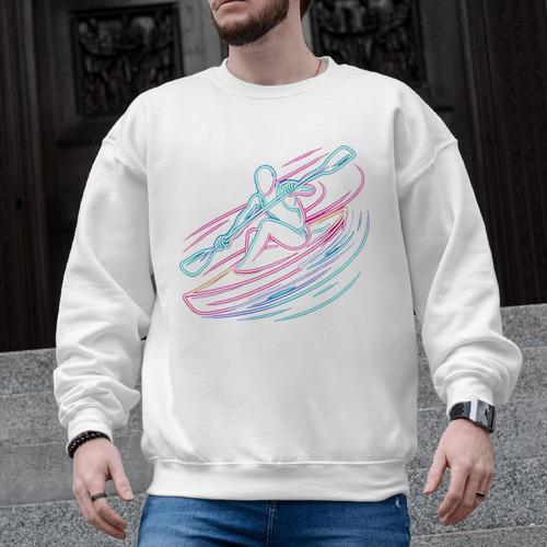 Canoe Canoeing Kayak Paddling Canoeist Men Graphic Sweatshirt - Paddle Life