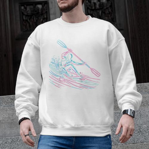 Canoe Canoeing Kayak Paddling Canoeist Raglan Baseball Tee Men Graphic Sweatshirt - Paddle Life