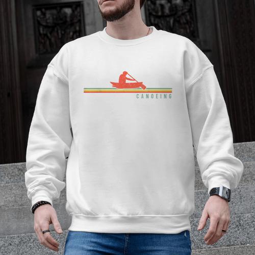 Canoe Canoeing Retro Vintage Canoeing Men Graphic Sweatshirt - Paddle Life