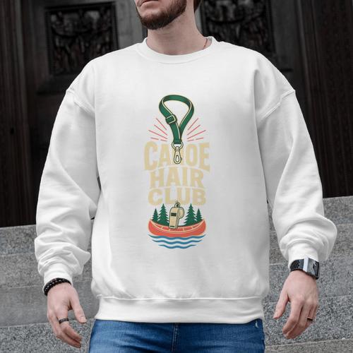 Canoe Hair Club Paddling Retro Men Graphic Sweatshirt - Paddle Life