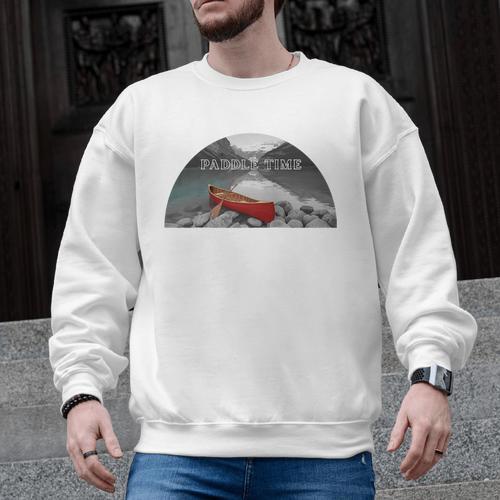 Canoe Lover Time To Paddle Raglan Baseball Tee Men Graphic Sweatshirt - Paddle Life