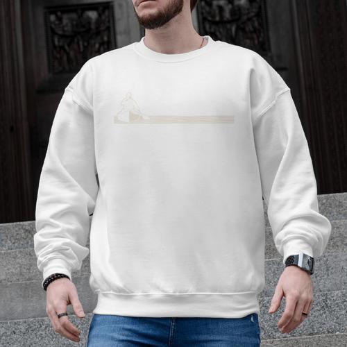 Canoeing Minimal River Lake Canoe Sweatshirt Men Graphic Sweatshirt - Paddle Life