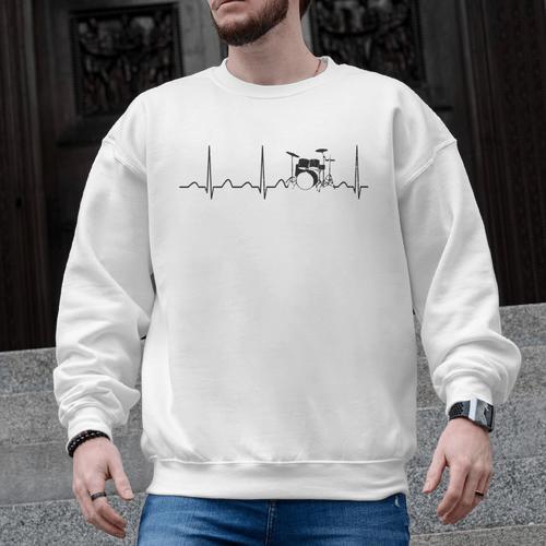 Drum Kit Set Drummer Men Graphic Sweatshirt - Downbeat Supply