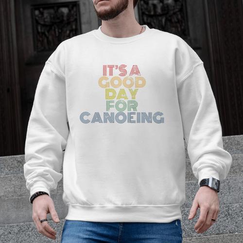 It's A Good Day For Canoeing Retro 70s Vintage Distressed Raglan Baseball Tee Men Graphic Sweatshirt - Paddle Life