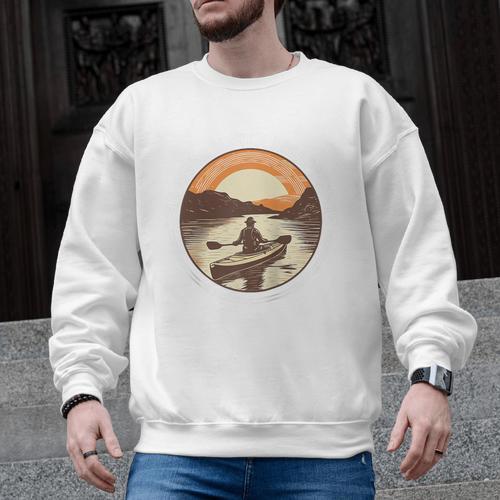Kayak Kayaker Canoes-Boating Water-Paddle Canadier-Canoe Raglan Baseball Tee Men Graphic Sweatshirt - Paddle Life