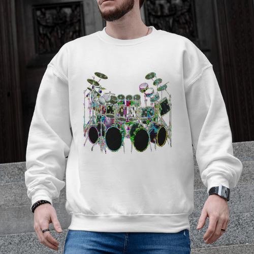 Large Drum Kit With Many Drums Men Graphic Sweatshirt - Downbeat Supply