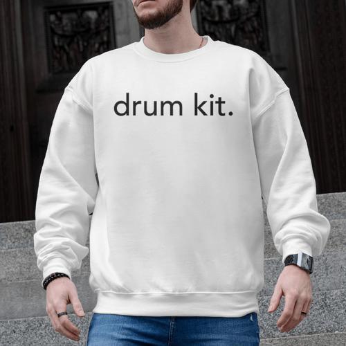 Minimalistic Drum Kit Minimal Raglan Baseball Tee Men Graphic Sweatshirt - Downbeat Supply