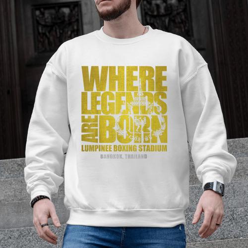 Muay Thai Lumpinee Boxing Stadium Where Legend Born Men Graphic Sweatshirt - Nak Muay Co.