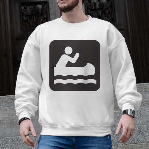 Outdoors Water Sports Canoe Canoeist Raglan Baseball Tee Men Graphic Sweatshirt - Paddle Life