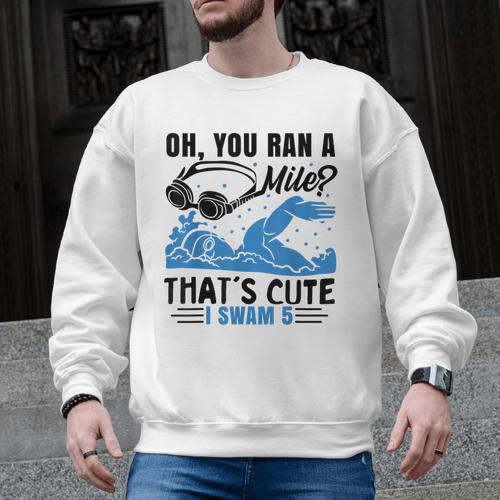 Swimmer Swimming Men Graphic Sweatshirt - SwimGear Co