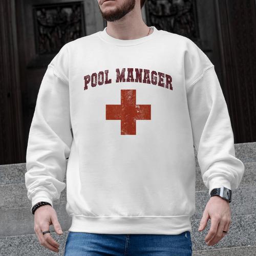 Swimming Pool Manager Beach Vacay Lifeguards Swim Cruise Men Graphic Sweatshirt - SwimGear Co