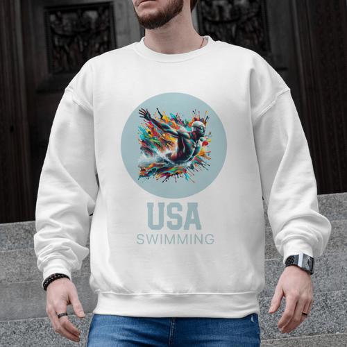 SWIMMING SPORT COMPETITIVE SWIM Men Graphic Sweatshirt - SwimGear Co