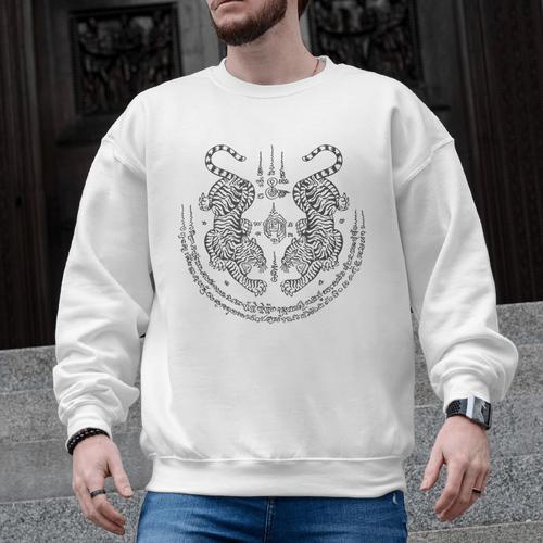 Twin Tiger Muay Thai Shorts Thailand Martial Arts Boxing Men Graphic Sweatshirt - Nak Muay Co.