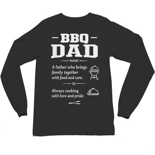BBQ Dad Grilling Father Day Family Food Love Novelty Graphic Unisex Long Sleeve T-Shirt - BBQ Dad Merch