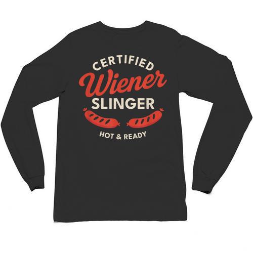 Certified Wiener Slinger BBQ Dad 4th Of July Unisex Long Sleeve T-Shirt - BBQ Dad Merch