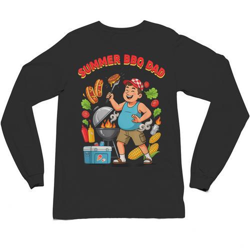 Fun Summer BBQ Dad For Grilling Enthusiasts Unisex Long Sleeve T-Shirt - BBQ Dad Merch