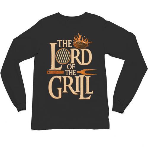 Lord Of The Grill BBQ Daddy Nerd Dad Unisex Long Sleeve T-Shirt - BBQ Dad Merch