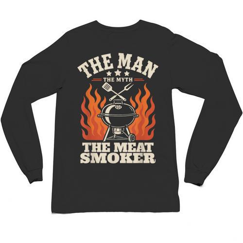 Man Myth Meat Smoker Legend BBQ Dad Unisex Long Sleeve T-Shirt - BBQ Dad Merch