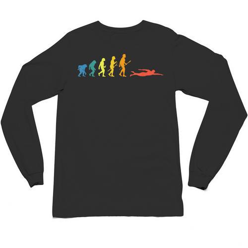 Retro Swimming Evolution For Swimmers Summer Water Lovers Unisex Long Sleeve T-Shirt - SwimGear Co