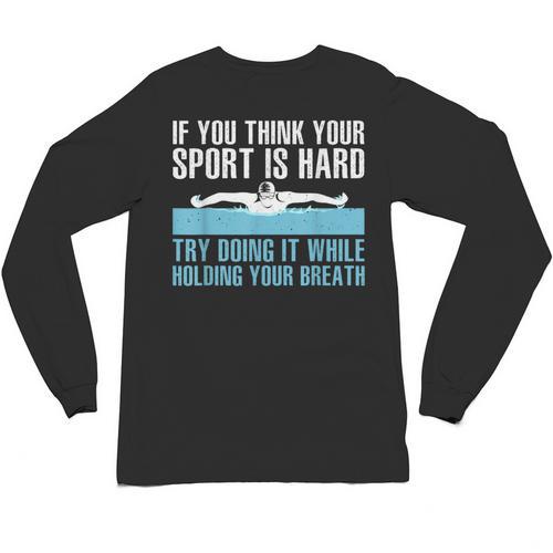 Swimming Art For Men Women Swimmer Swim Coach Training Unisex Long Sleeve T-Shirt - SwimGear Co