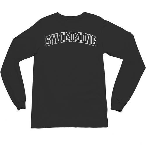 Swimming Athletic Lettering Swimmer Coach Unisex Long Sleeve T-Shirt - SwimGear Co